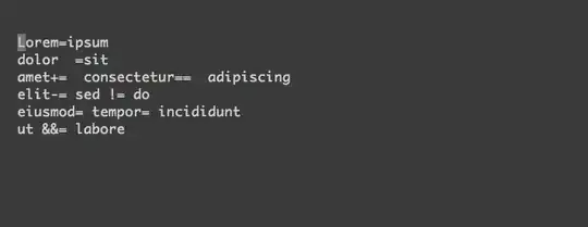 Example of vim easy align command