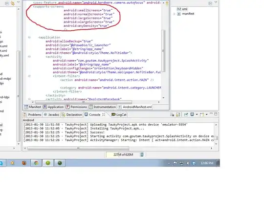 Manifest file of my app