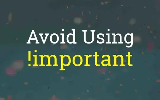 Avoid using !important 