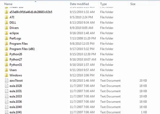 screen of my problem