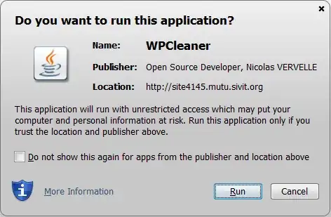click to run warning