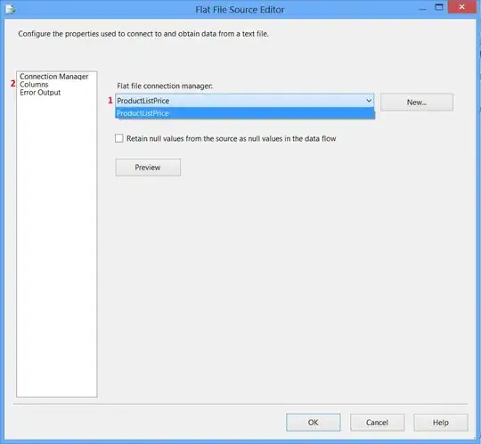 Flat File Source Editor - Connection Manager
