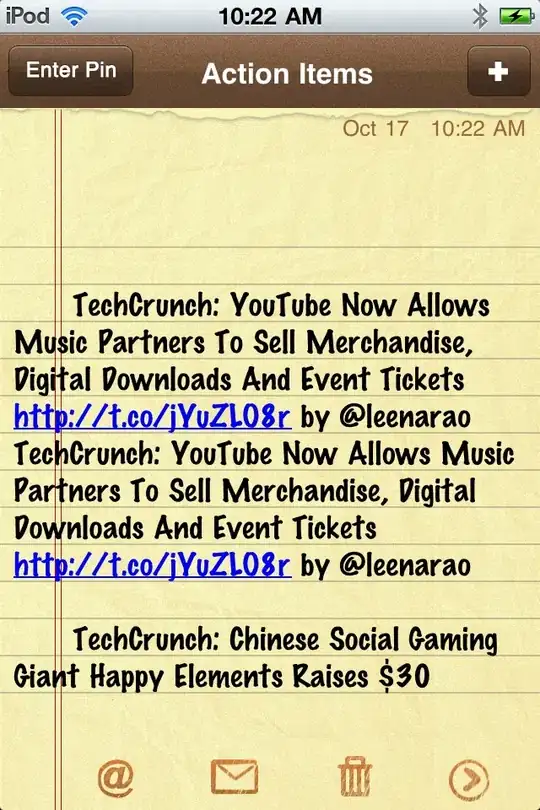 Pictured is the situation the coding is in ATM