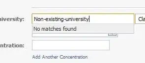 Screenshot of current solution