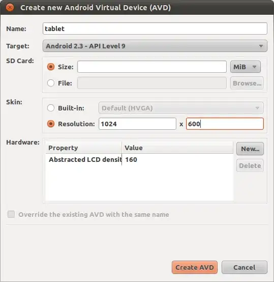 initial settings as shown