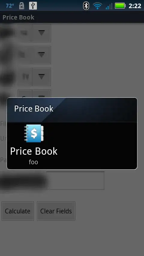 Screen shot of Dialog problem