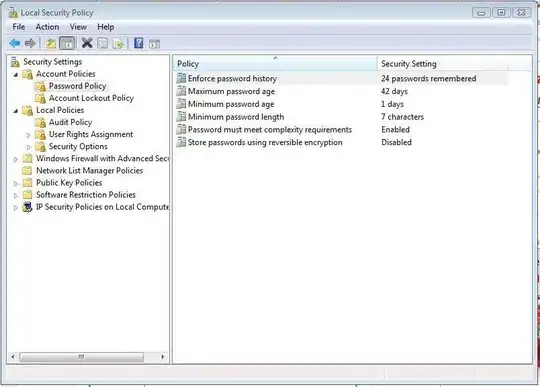 table of types supported by default