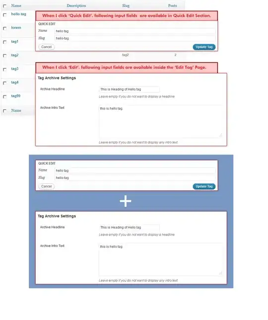 Screenshot of my view