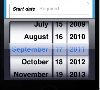 The date picker is scrolled to current date when sliding up