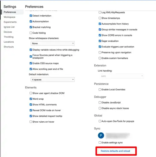 OPTIONS request to localhost:8000/search