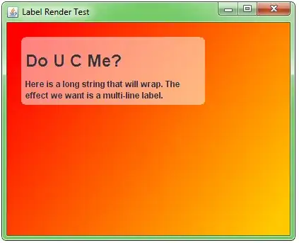 Label rendered on image