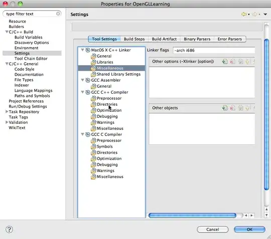 target build settings