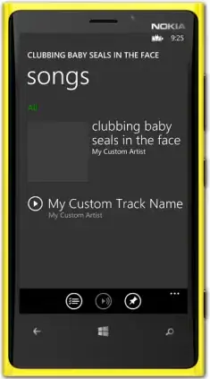 Screenshot of error message