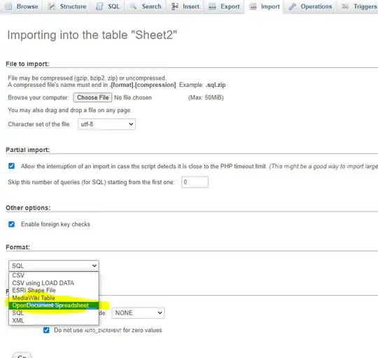 actual laravel excel export
