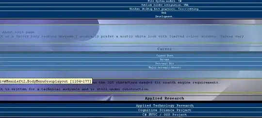 Menu block added to DOM Temp element