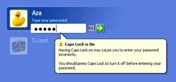 Preference screen after