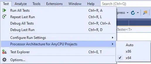 Set processor architecture explicitly to x64