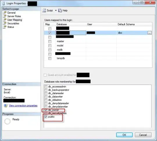 Table with manually adjusted spacing