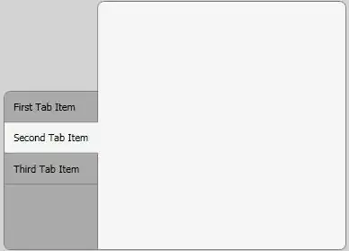 tab layout with tab selector without color argument