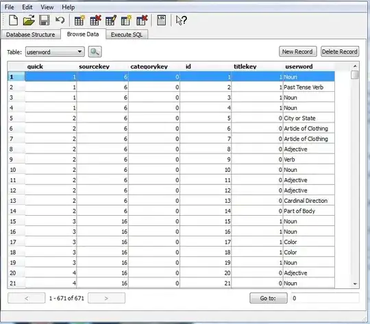 Screenshot of date picker overlay