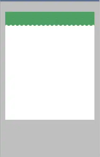 The banner on top with white background below