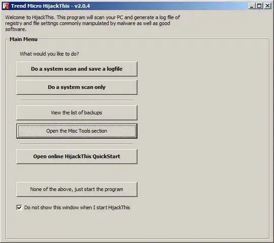 HijackThis Main Menu