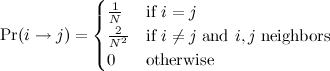 Pr(i→j)