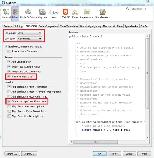 screenshot of Script Transformation Editor properties page