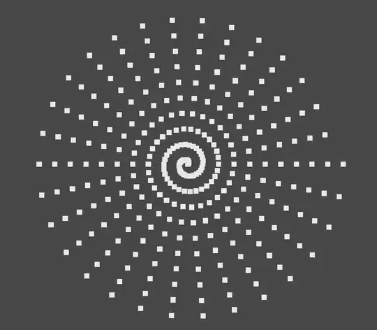 Spiral with non equidistant distribution