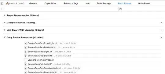 how to check resources to see if fonts are part of app target