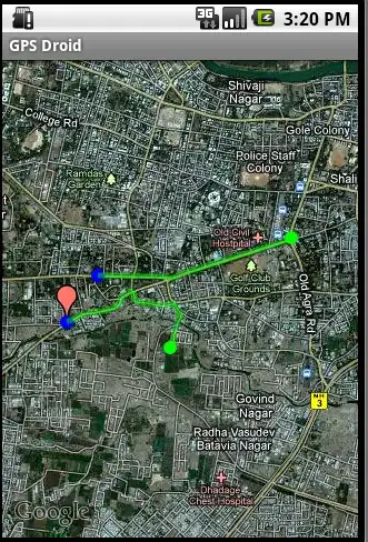 iPhone simulator screenshot with outlined text