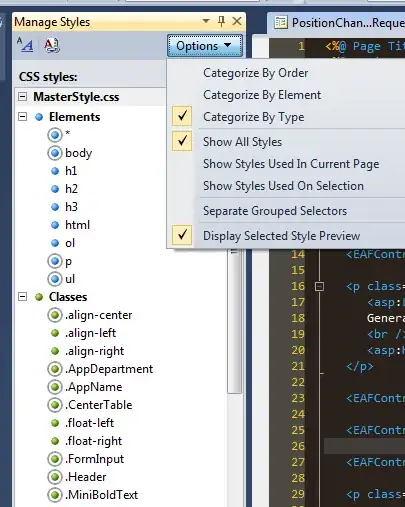 Image of code not working.