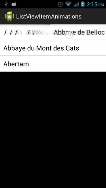 This image shows the artifacts when you swipe, after removing the background container