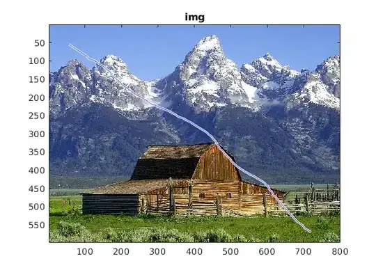 test.jpg. The blue line is draw manually