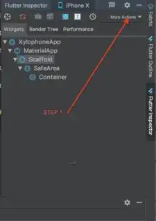 Picture of the Flutter Inspector