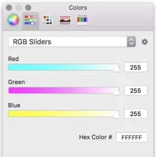the standard color picker of macOS
