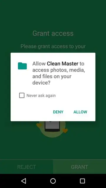 clean Master asking for permission