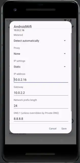 Static Ip assignment