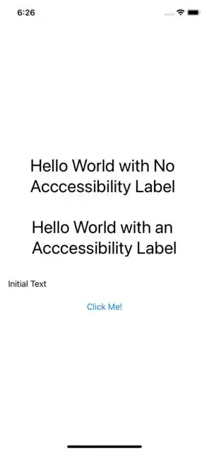 DemoView showing the 5 UI elements