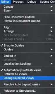 Editor -> Debug Selected Views menu