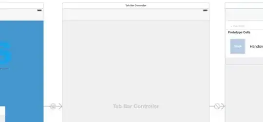 The UITabBarViewController is assigned properly to the flow
