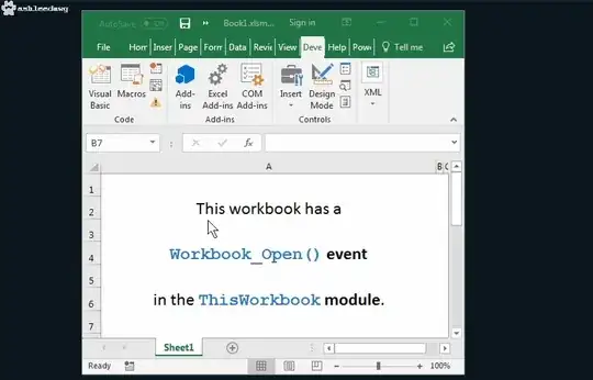 example screenshot: protected view