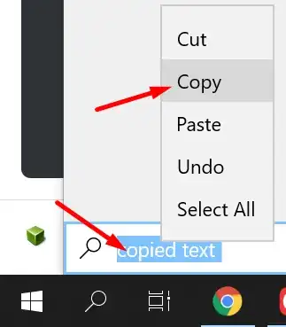Image showing the second copy of data at start-menu that works for me