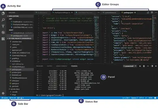 VS code interface