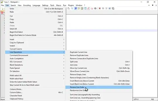 position of the command in the elaborate menu structure