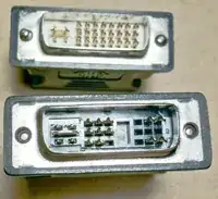 Photo showing the two DVI adapters