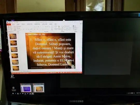 I click on the PPT icon in the taskbar and hover the 2nd thumbnail - all the windows are faded out and only the window I hover is viewable