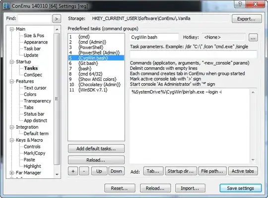 Screenshot of CygWin bash in ConEmu