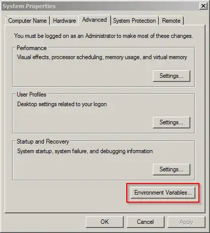 System properties window