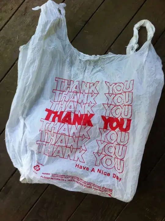 Standard plastic grocery bag